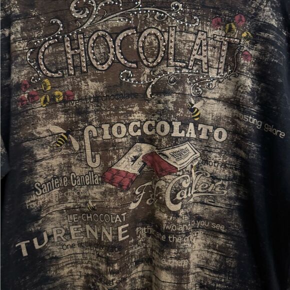 Y2K Vintage Cactus Size Large Chocolate Graphic All Over Print Tee - Picture 6 of 12